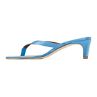 Staud Blue Satin Audrey Sandals