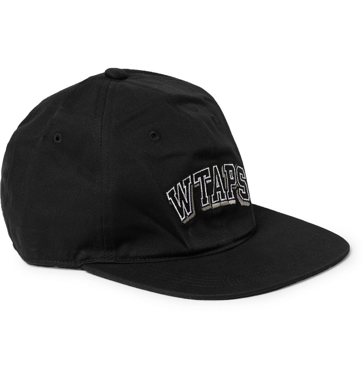 Photo: WTAPS - T-6H Logo-Embroidered Cotton-Twill Baseball Cap - Black