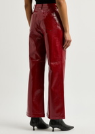 Kitri Lucienne Vinyl Trousers Red