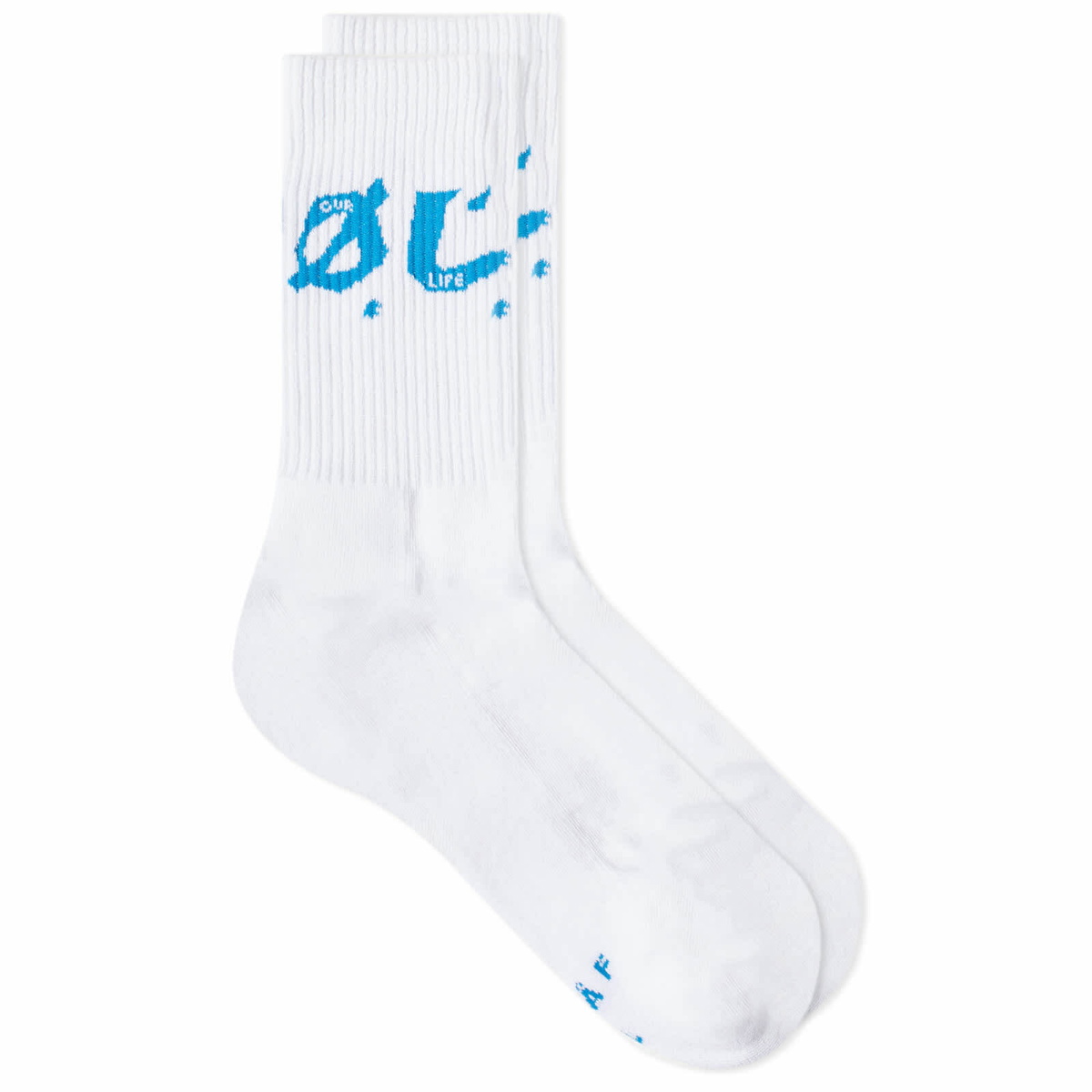 Photo: Olaf Hussein Men's Island Sock in White/Azure