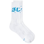 Olaf Hussein Men's Island Sock in White/Azure