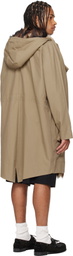 Simone Rocha Khaki Multi Pocket Faux Fur Lined Parka Coat