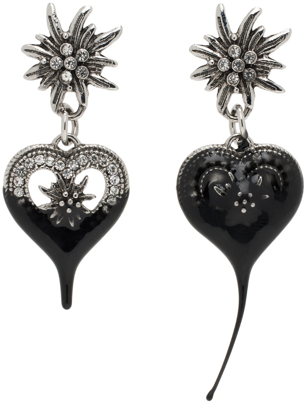Photo: Ottolinger Silver Dipped Flower Heart Earrings