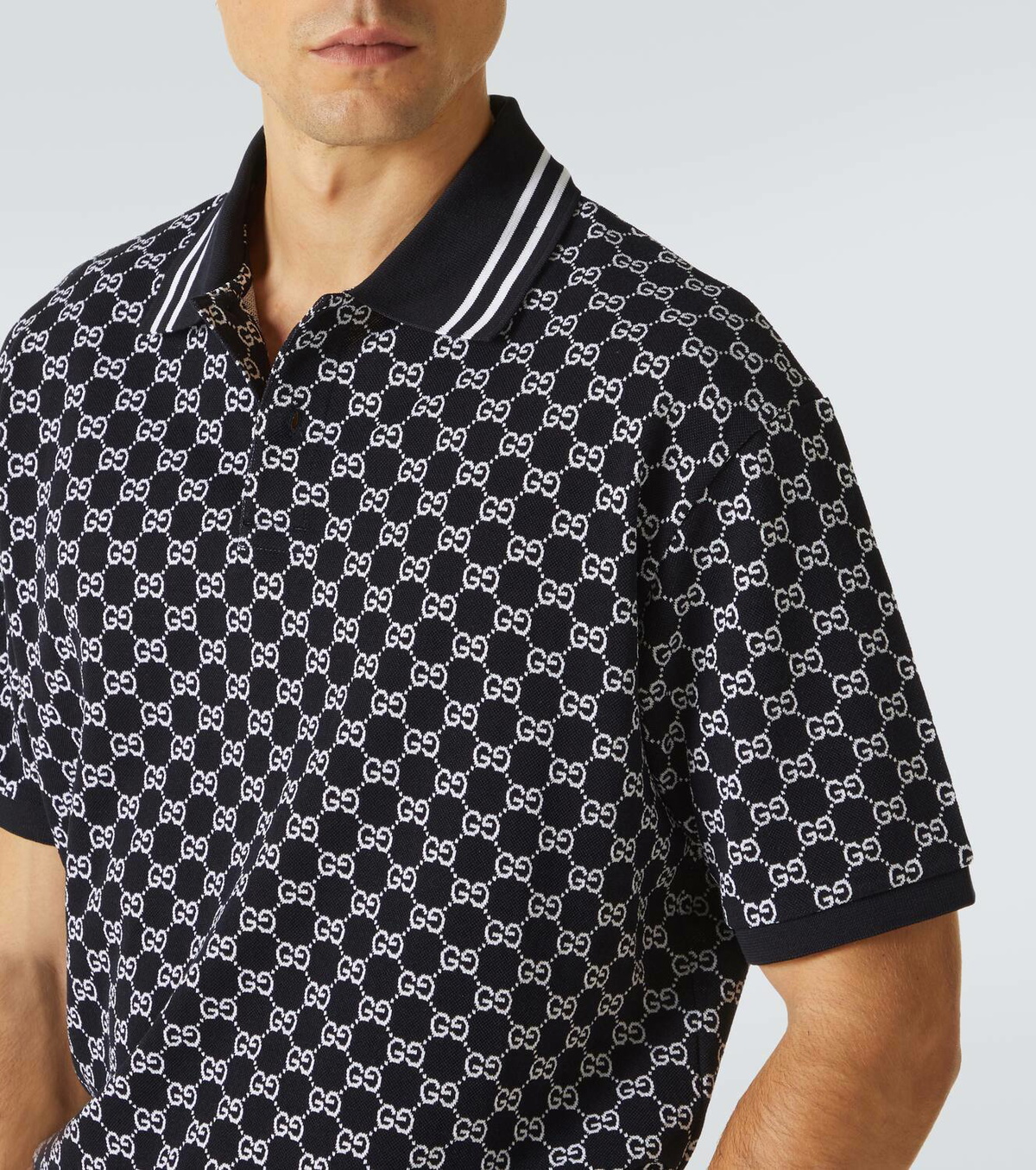 Gucci GG cotton piquet jacquard polo shirt Gucci
