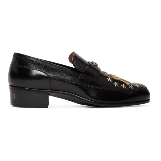 Photo: Gucci Black NY Yankees Edition High Loomis Loafers