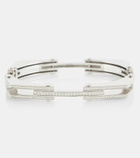 Rainbow K Chrome 14kt white gold bangle with diamonds
