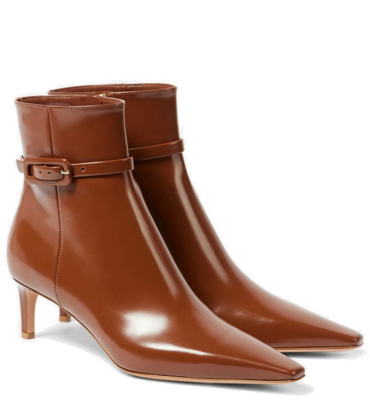Photo: Gianvito Rossi 55 patent leather ankle boots