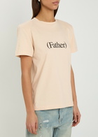 Bettter Father Printed Cotton T-shirt Beige
