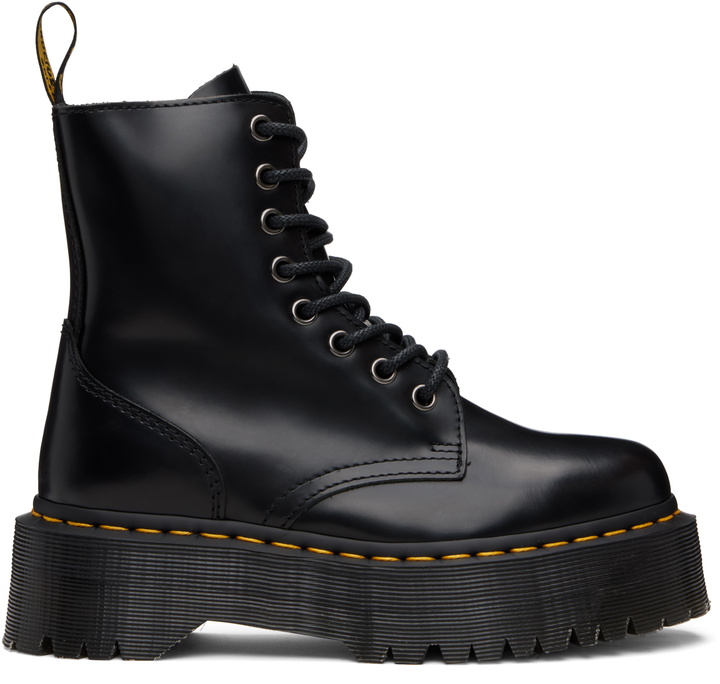 Photo: Dr. Martens Black Jadon Boot Smooth Leather Platform Boots