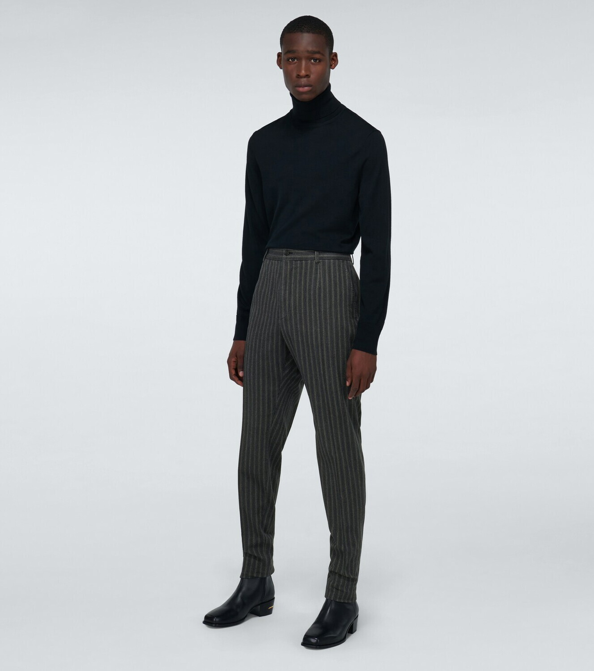 Dolce & Gabbana Black Cotton High Waist Formal Pants main image 1