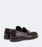 Brunello Cucinelli Suede-paneled leather penny loafers