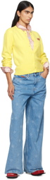 Martine Rose Yellow Pilling Cardigan
