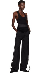 AARON ESH Black Satin Tie Vest