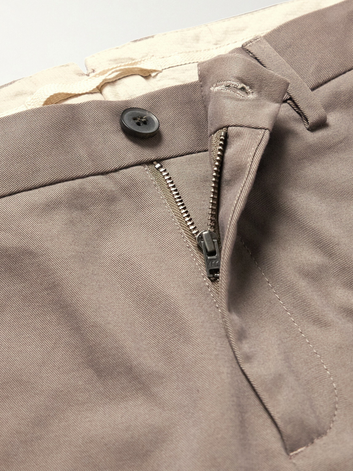 Sunspel - Straight-Leg Cotton-Drill Trousers - Brown