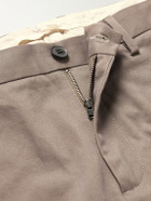 Sunspel - Straight-Leg Cotton-Drill Trousers - Brown