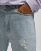 Erl Distressed Denim Pants Woven Blue - Mens - Jeans