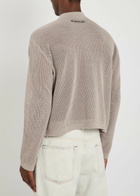 Mki Miyuki Zoku Open-knit Linen and Cotton-blend Cardigan Taupe