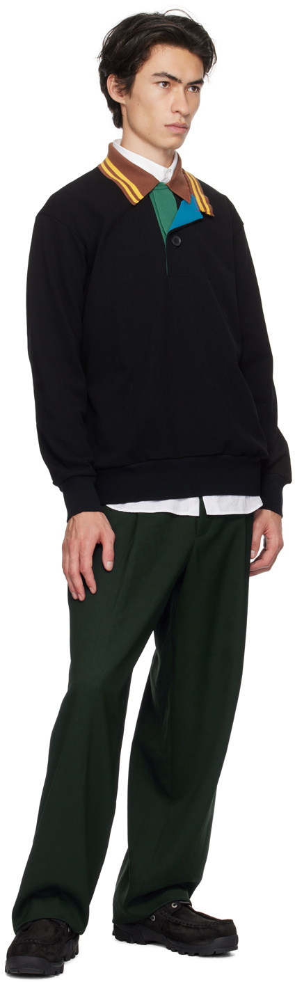 kolor Black Asymmetric Polo