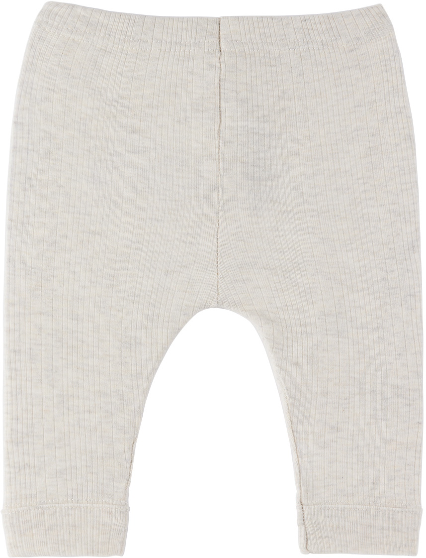 Petit Bateau Baby Beige Rib Leggings Petit Bateau