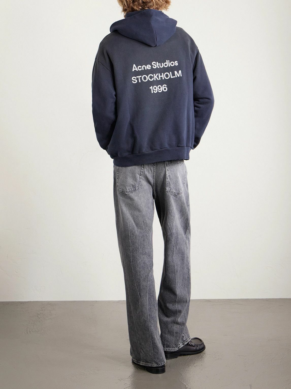 Acne Studios - Franziska Garment-Dyed Distressed Logo-Print Cotton