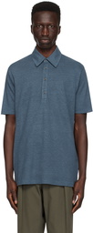 Paul Smith Blue Spread Collar Polo