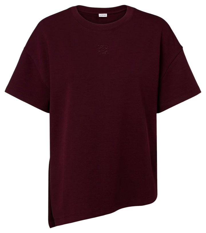 Photo: Loewe Anagram asymmetric cotton-blend T-shirt