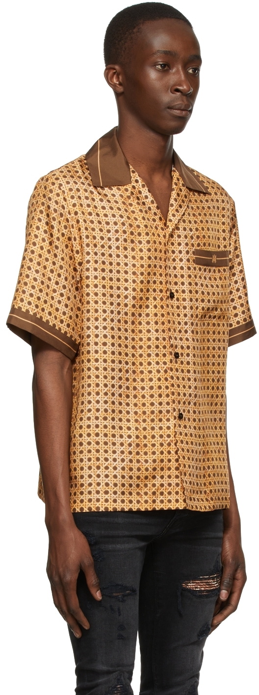 amiri dress shirt Men's Button Up Shirts The Arts District Camp Shirt is designed in an easy fit and finished with a notched collar and button Black MA Oversized Leather Shirt