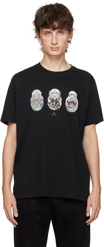 Photo: PS by Paul Smith Black Graphic T-Shirt
