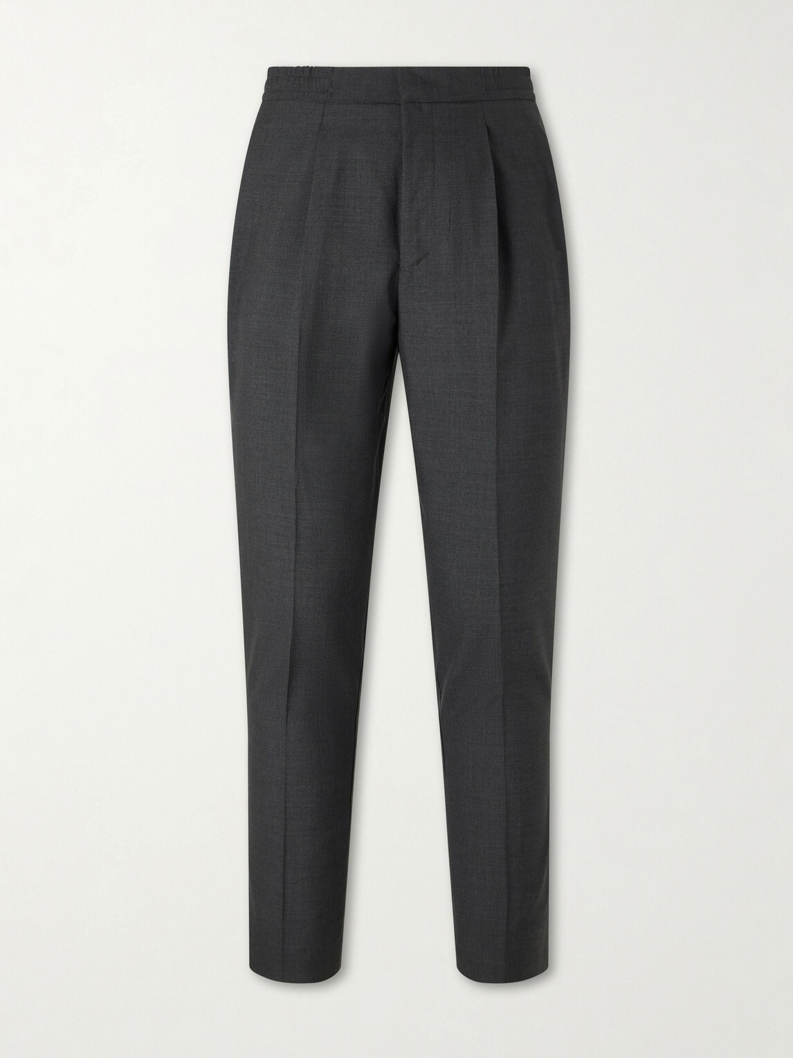 Officine Générale - Drew Tapered Pleated Wool Trousers - Gray