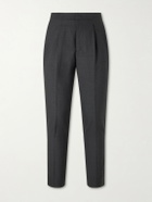 Officine Générale - Drew Tapered Pleated Wool Trousers - Gray