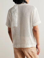 Séfr - Haven Open-Knit Cotton-Blend T-Shirt - Neutrals