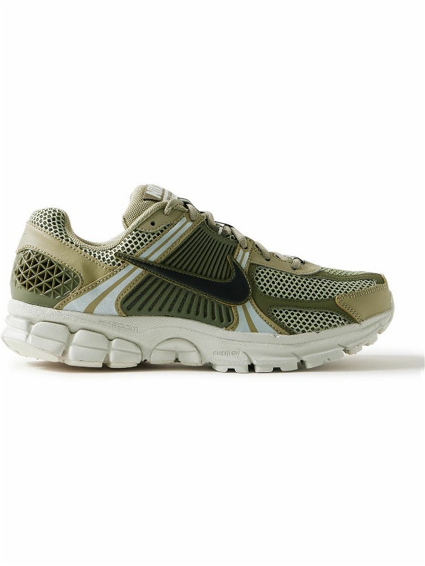 Photo: Nike - Zoom Vomero 5 Leather and Rubber-Trimmed Mesh Sneakers - Green