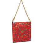Versace Red Cabine Printed Duchesse Shoulder Bag