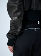 Rick Owens Leather Bomber Jacket