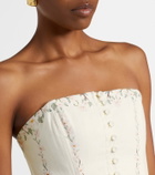 Agua by Agua Bendita Abelia Anhelo floral linen corset