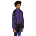 Martine Rose Purple and Black Twist Track Zip-Up Jacket