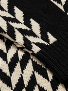 MANAAKI - Manaia Intarsia Cotton Cardigan - Black