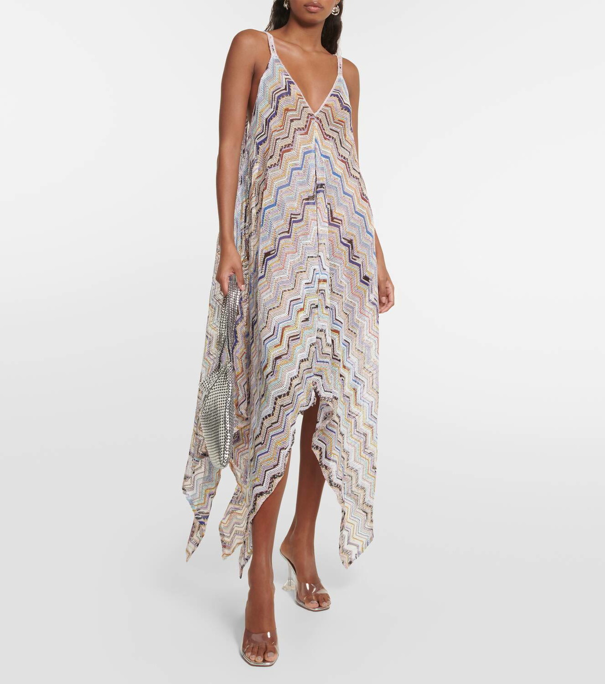Missoni Mare Zig Zag lamé beach dress