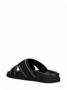OFF-WHITE - Cloud Criss Cross Leather Slide Sandals