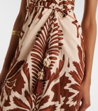 Poupette St Barth Collina printed cotton midi dress