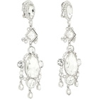 BALMAIN Brass & Crystal Pendant Earrings