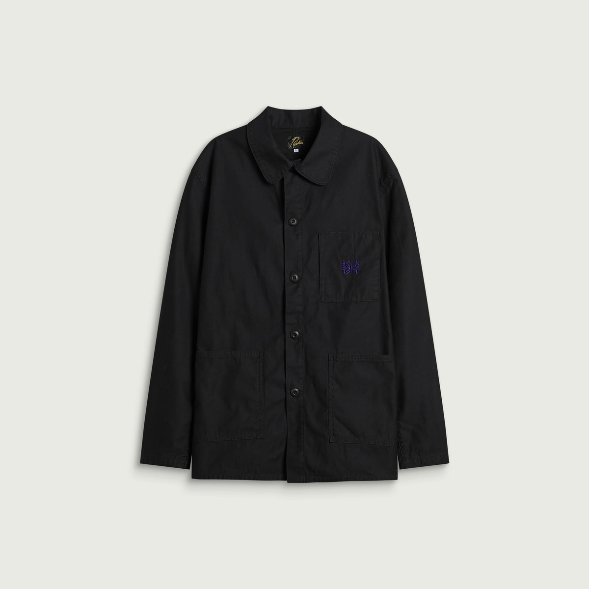 Needles Men's Reversed Sateen Coverall Jacket in Black
