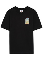 Casablanca Landscape Printed Cotton T-shirt Black