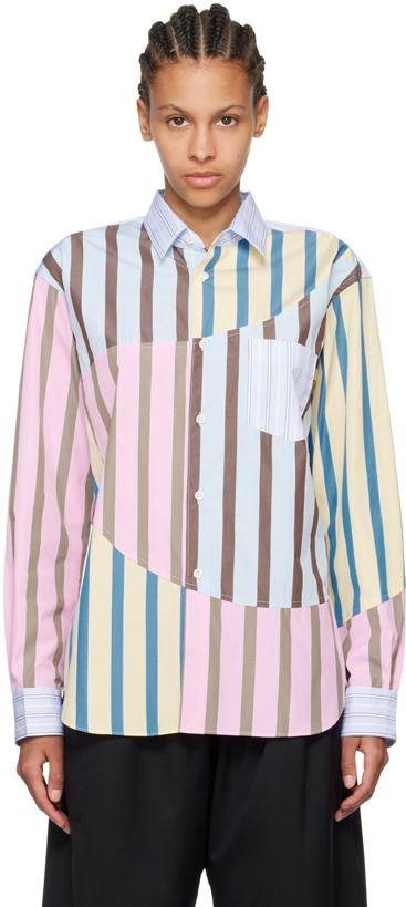 Photo: Comme des Garçons Shirt Multicolor Striped Shirt