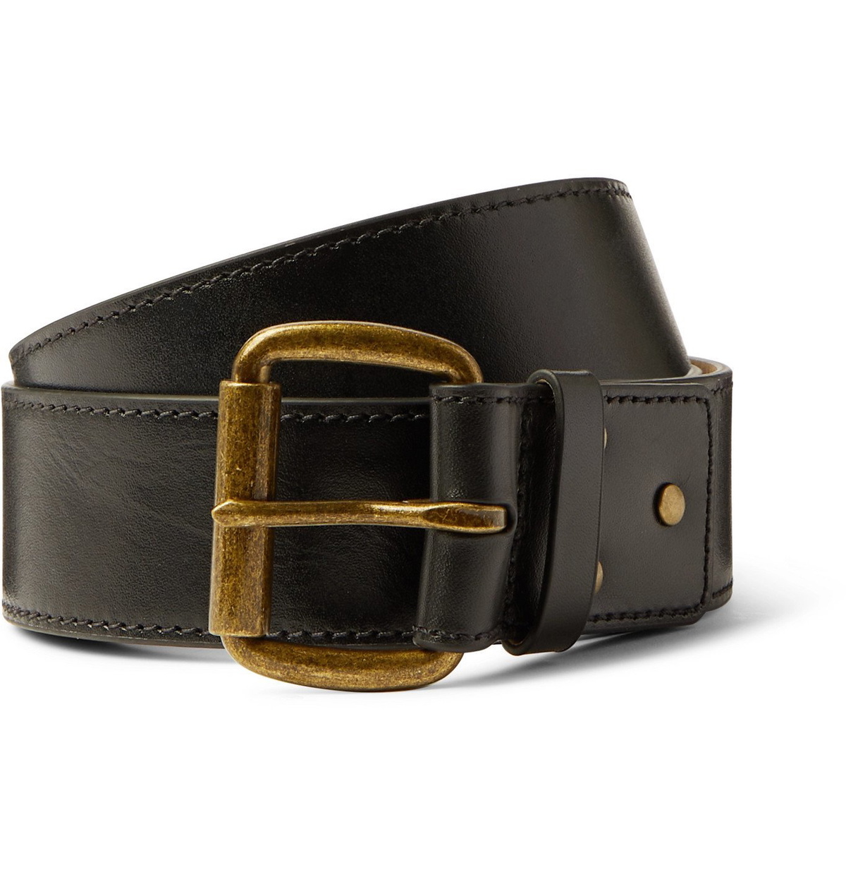 ACNE STUDIOS - 4cm Leather Belt - Black Acne Studios