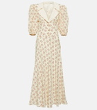 Alessandra Rich Floral silk maxi dress