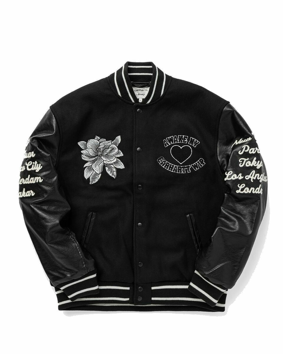 Awake Awake Ny X Carhartt Wip Teddy Jacket Black - Mens - College Jackets