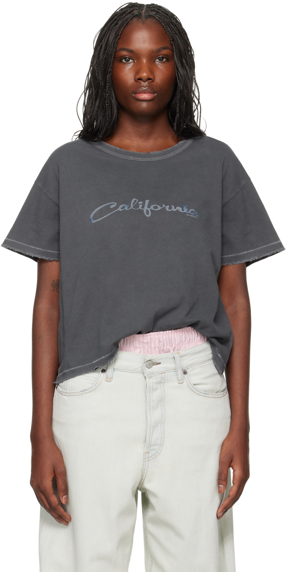 ERL Gray 'California' Signature T-shirt