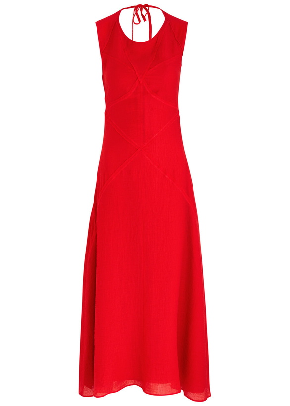Photo: Rejina Pyo Sadie Open-back Midi Dress Red