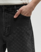 Daily Paper Laser monogram denim shorts Black Mens Casual Short